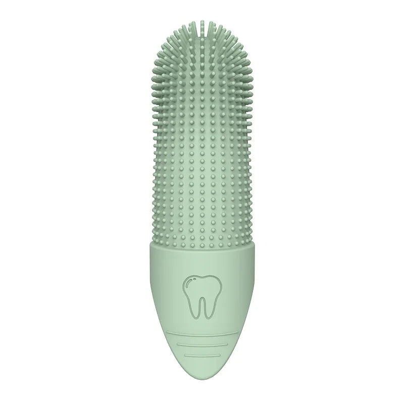 escova de dente verde
