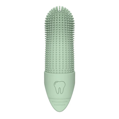escova de dente verde