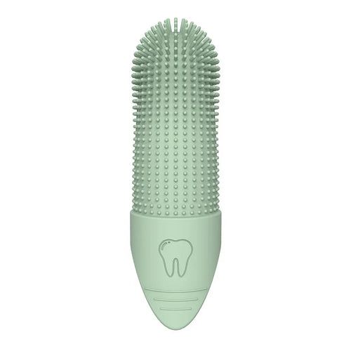 escova de dente verde