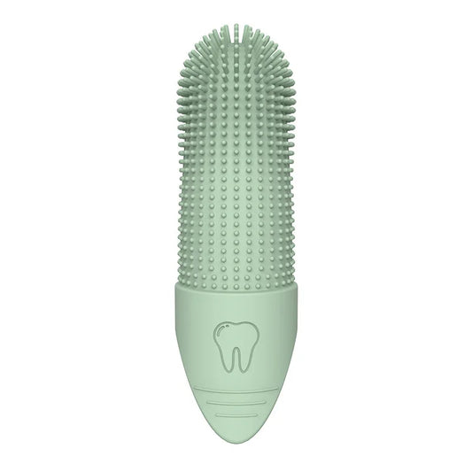escova de dente verde