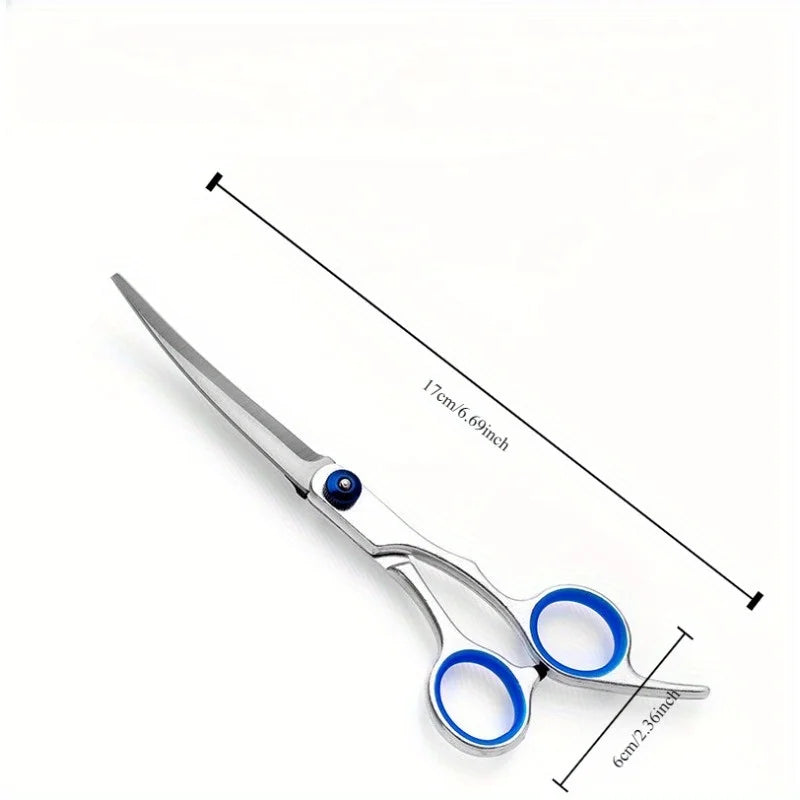 tesoura aço inoxidável azul