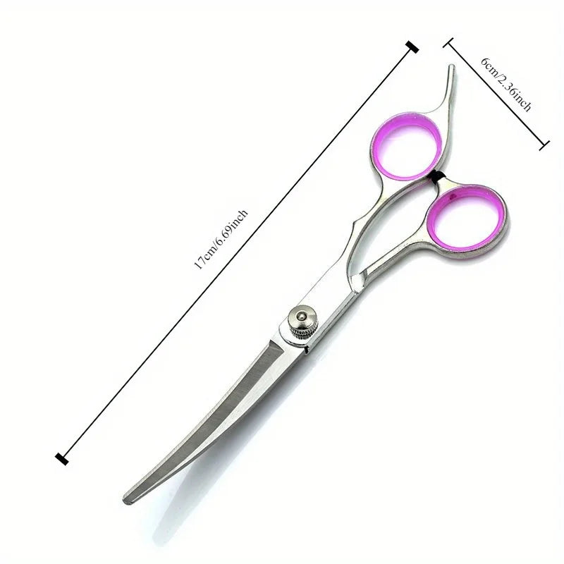 tesoura aço inoxidável rosa